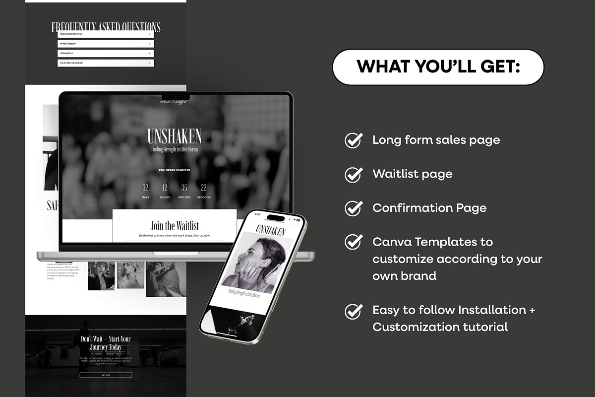 Brooklyn Kajabi Sales Page Template, a Landing Page Template by Odd Creatives (Photo 4 of 6)
