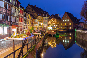 Christmas Illuminations at Sunset in