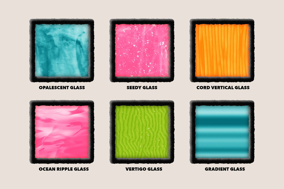 Stained Glass Brushes For Procreate, a Brush Add-On by seamless team (Photo 6 of 11)