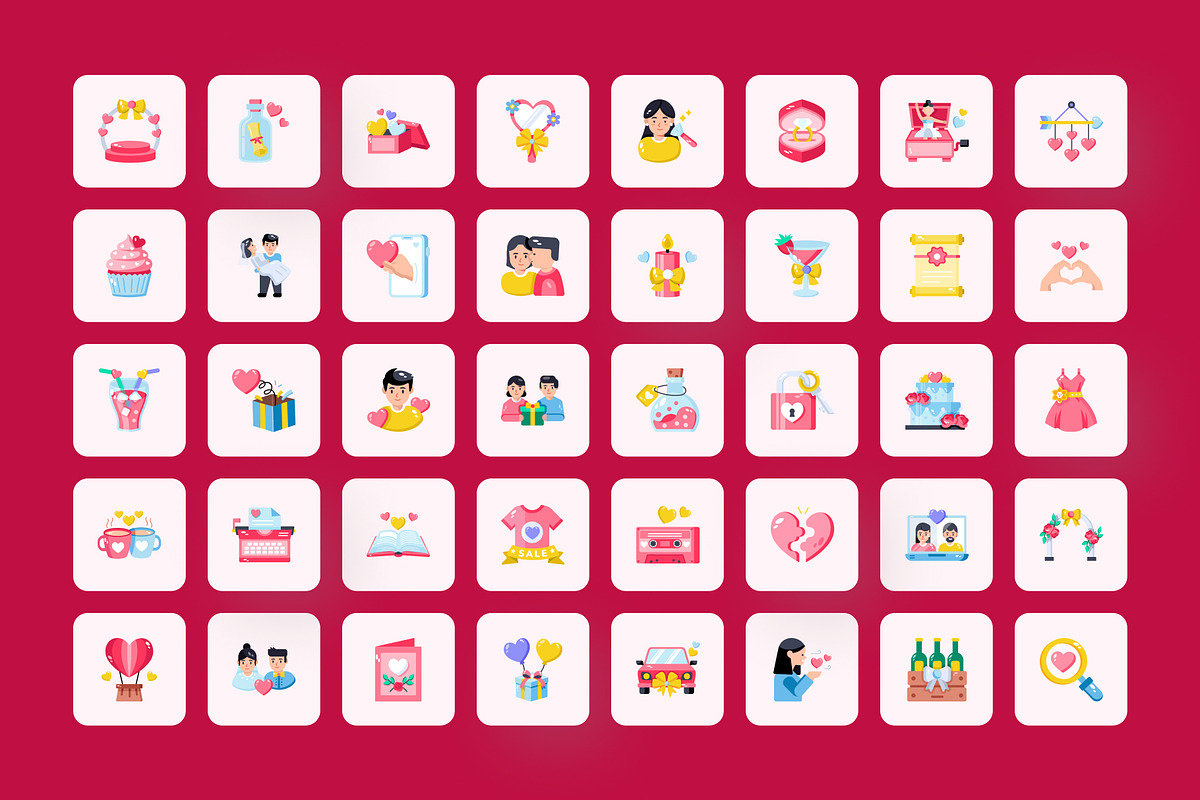 Valentine Day Icons Bundle, a Duotone Icon by Prosymbols (Photo 6 of 9)