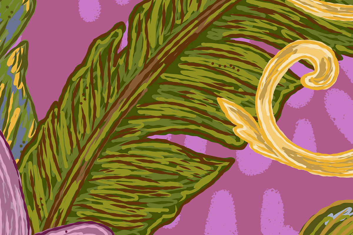 Tropical Hummingbird Orchid Botanica, a Pattern Graphic by NayaChu (Photo 9 of 9)