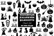 Halloween Silhouette PNG Set, an Object Illustration by DesignBTF (Thumbnail 1 of 5)
