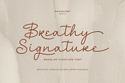 Breathy Signature, a Script Font by Nathatype (Thumbnail 1 of 10)