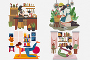 Prigel - Home Activity Modular Scene, an Illustration by Telllu & Friends (Thumbnail 2 of 6)