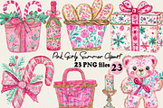Pink Girly Summer Clipart PNG ., a Sport Illustration by SVGArt (Thumbnail 1 of 3)