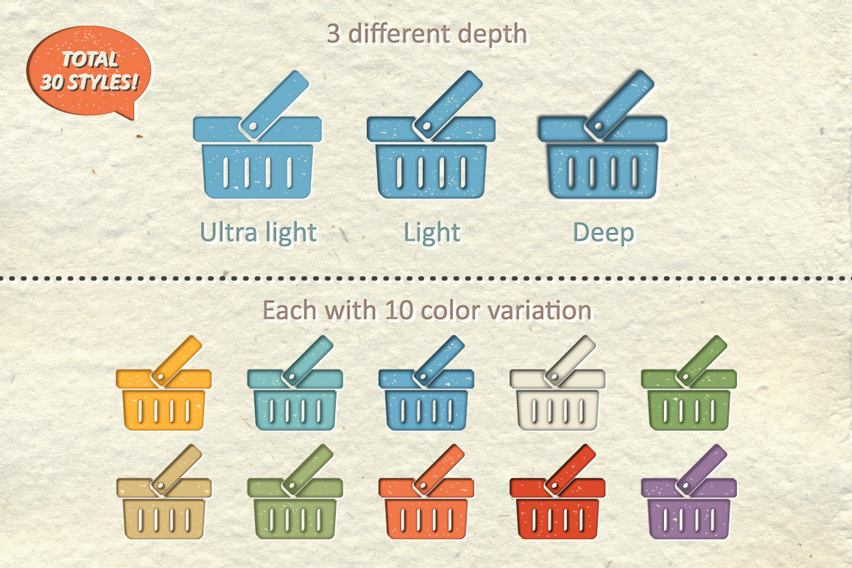 Vintage Letterpress Illustrator Kit, a Layer Style Add-On by Vector Galore (Photo 3 of 5)