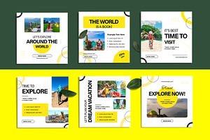 Travel Social Media Post Layout, a Social Media Template by ContestDesign