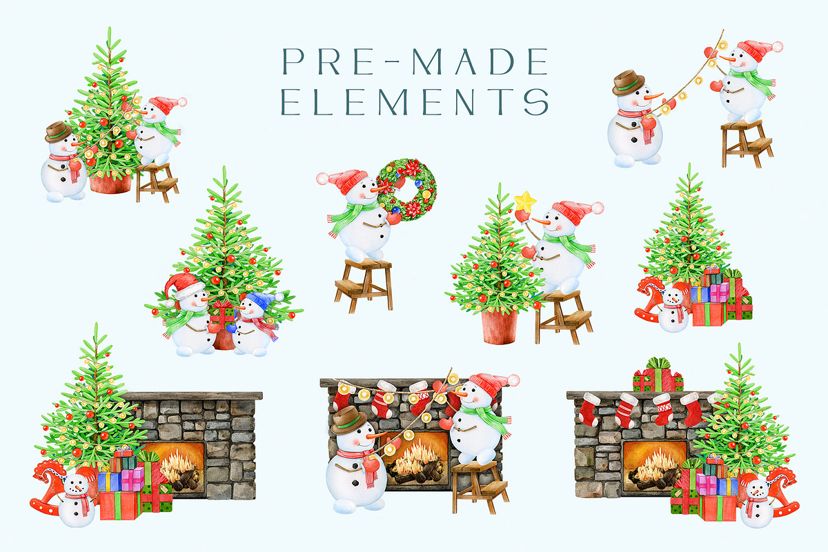 Winter Wonderland Clipart, a Seasonal Illustration by AnitaPol (Photo 5 of 20)