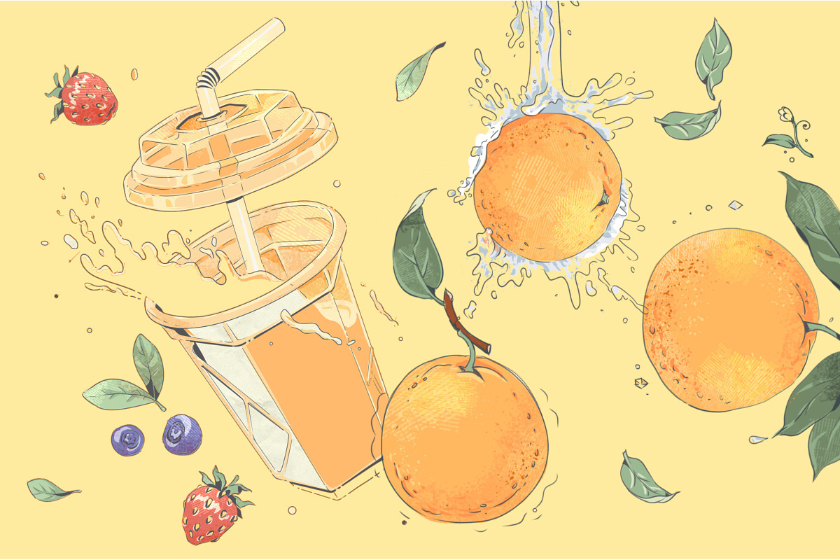 Watercolor fruit brand kit, a Food Illustration by Schumacher Shop (Photo 6 of 9)