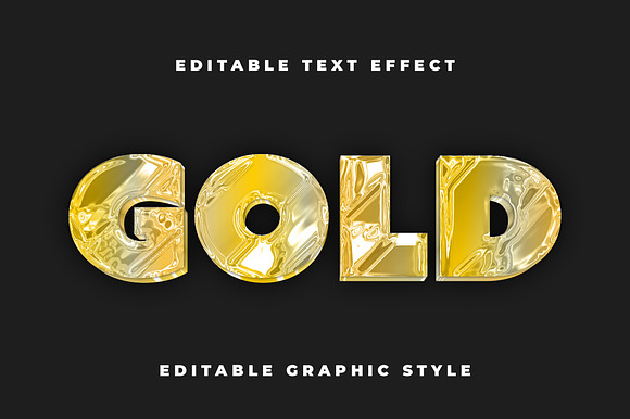 Glossy Gold Text Effect preview 4