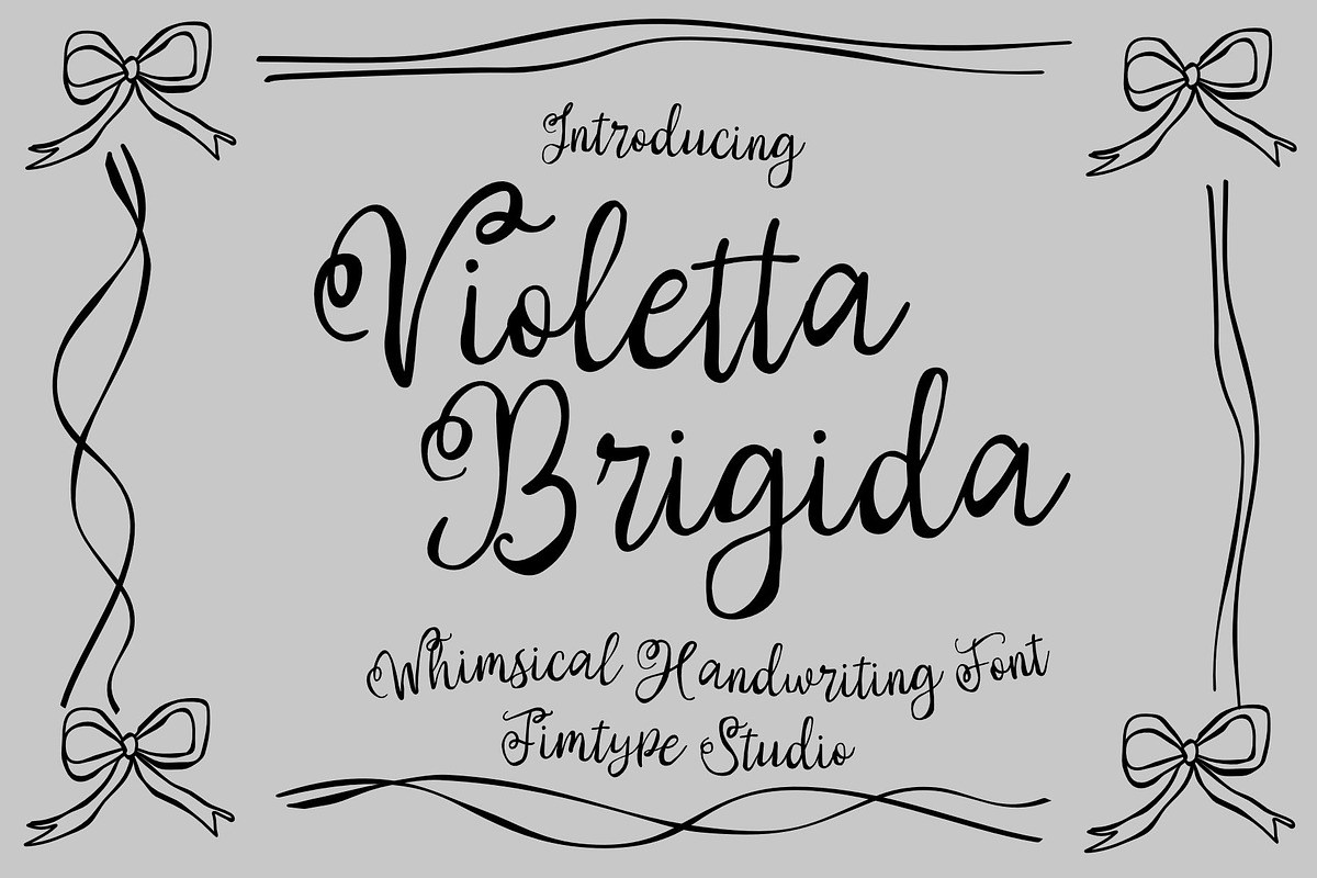 Violetta Brigida - Whimsical Font, a Script Font by Jimtype Studio (Photo 1 of 7)