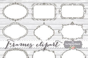 Vector Hand draw frames Clipart