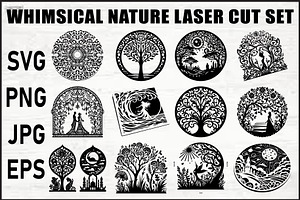 Whimsical Nature Cut Bundle, an Object Graphic by abu67222