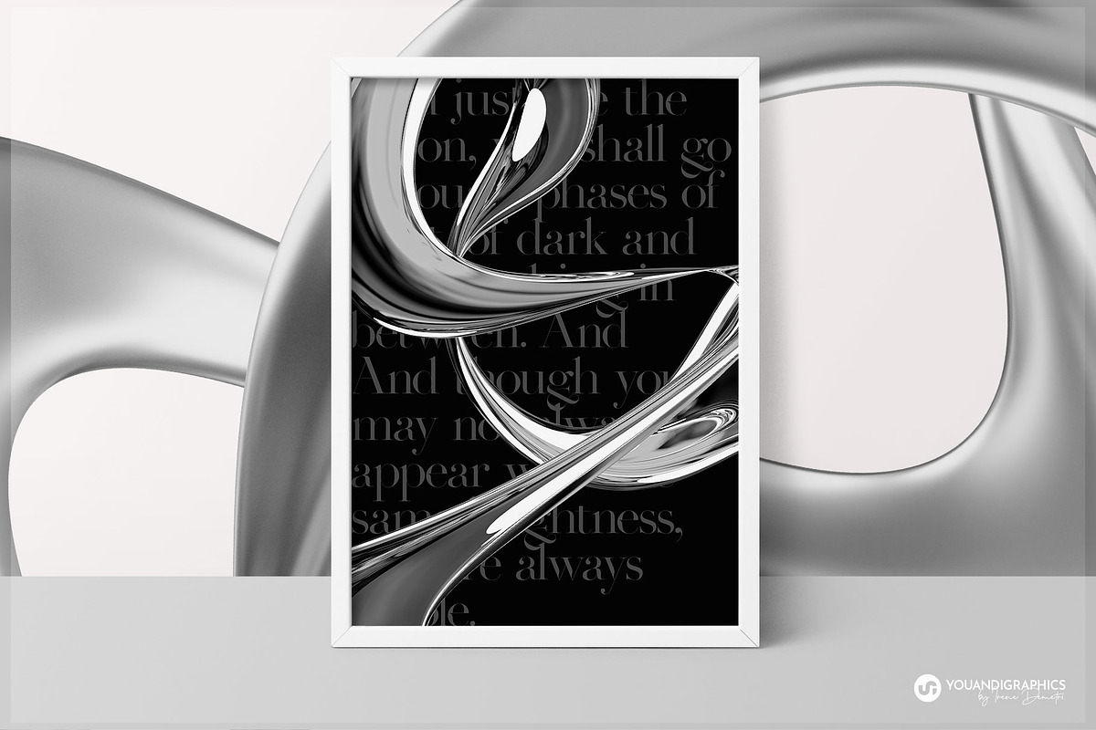 Liquid Chrome Abstract 3D Elements, an Object Graphic by Youandigraphics (Photo 8 of 13)
