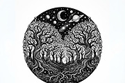 50 Mystical Galaxy Forest Silhouette, a Technology Illustration by Amazin_art (Thumbnail 3 of 34)