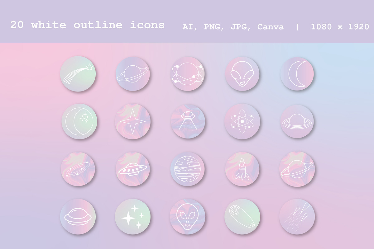 Instagram Highlights: Galaxy, a Social Media Template by Liseno Designs (Photo 2 of 5)