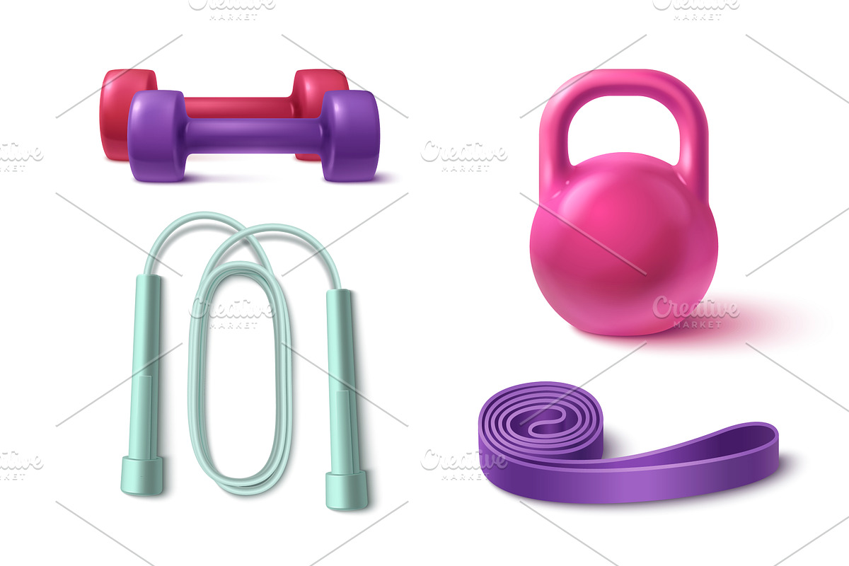 3d gym equipment collection, a Sport Illustration by art PVP - market