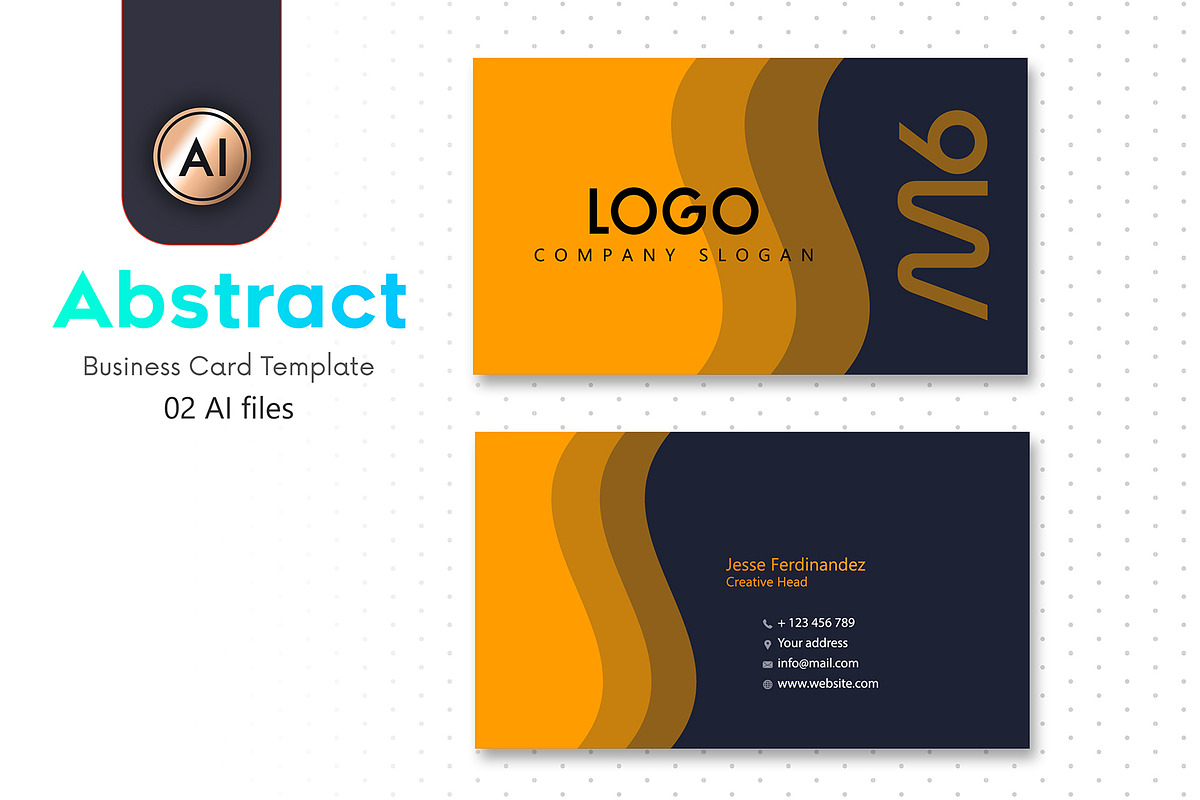 Abstract Business Card Template - 16, a Business Card Template by M6 Gallery