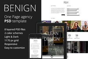 Benign - Agency PSD template, a Landing Page Template by Ilya Pavlov
