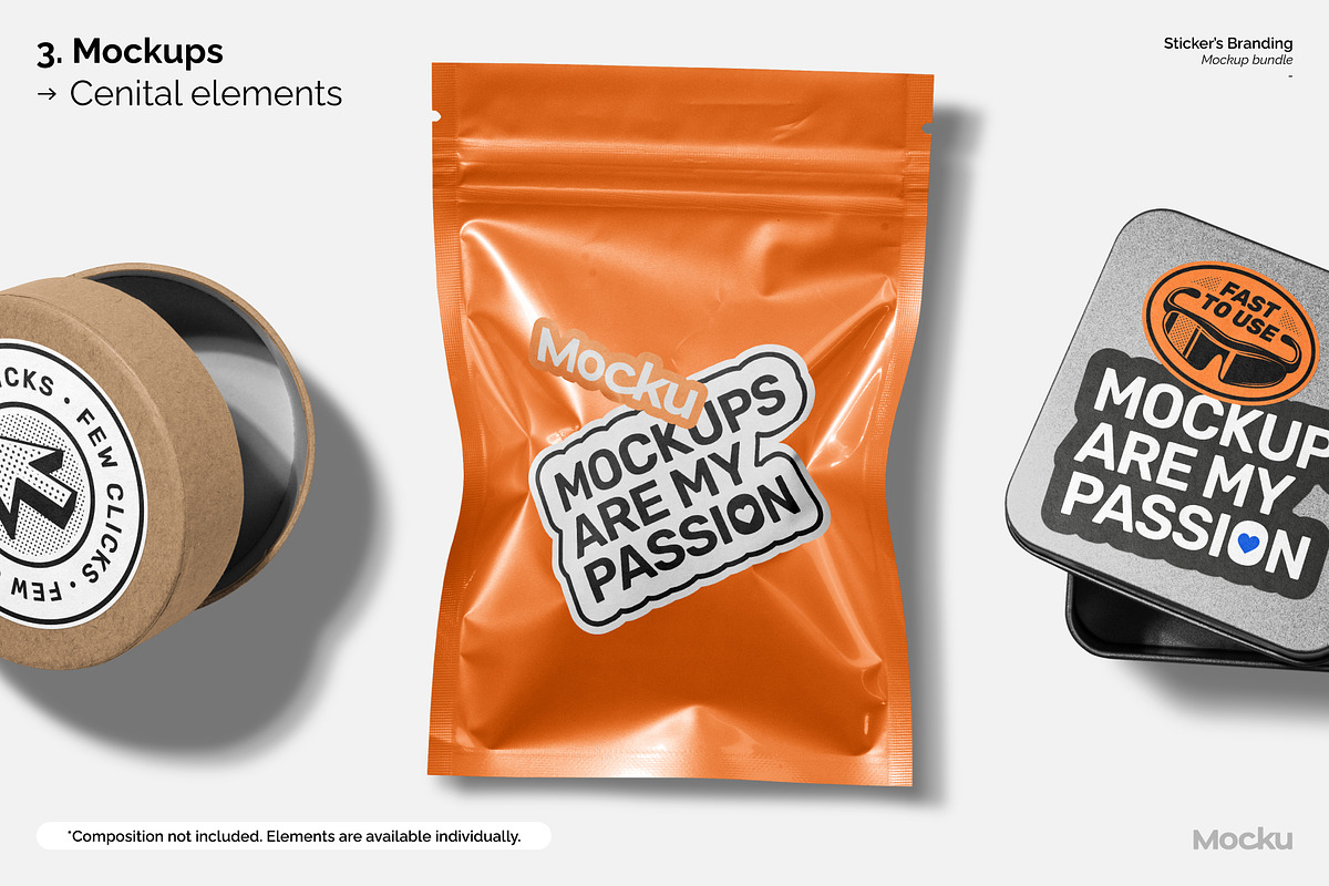 Sticker's Branding Mockup Bundle, a Packaging Mockup by Mocku (Photo 19 of 25)