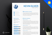 One Page Modern Resume Template, a Resume Template by A1RESUME (Thumbnail 1 of 4)