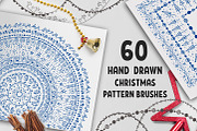 60 Christmas Pattern Brushes, a Brush Add-On by Mallinka (Thumbnail 1 of 10)