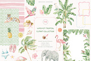 Whimsy Tropical Clipart Collection, an Animal Illustration by PeDe Designs (Thumbnail 1 of 11)