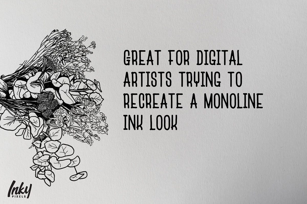 FineLiner Ink Procreate Brushes, a Brush Add-On by Inky Pixels (Photo 4 of 11)