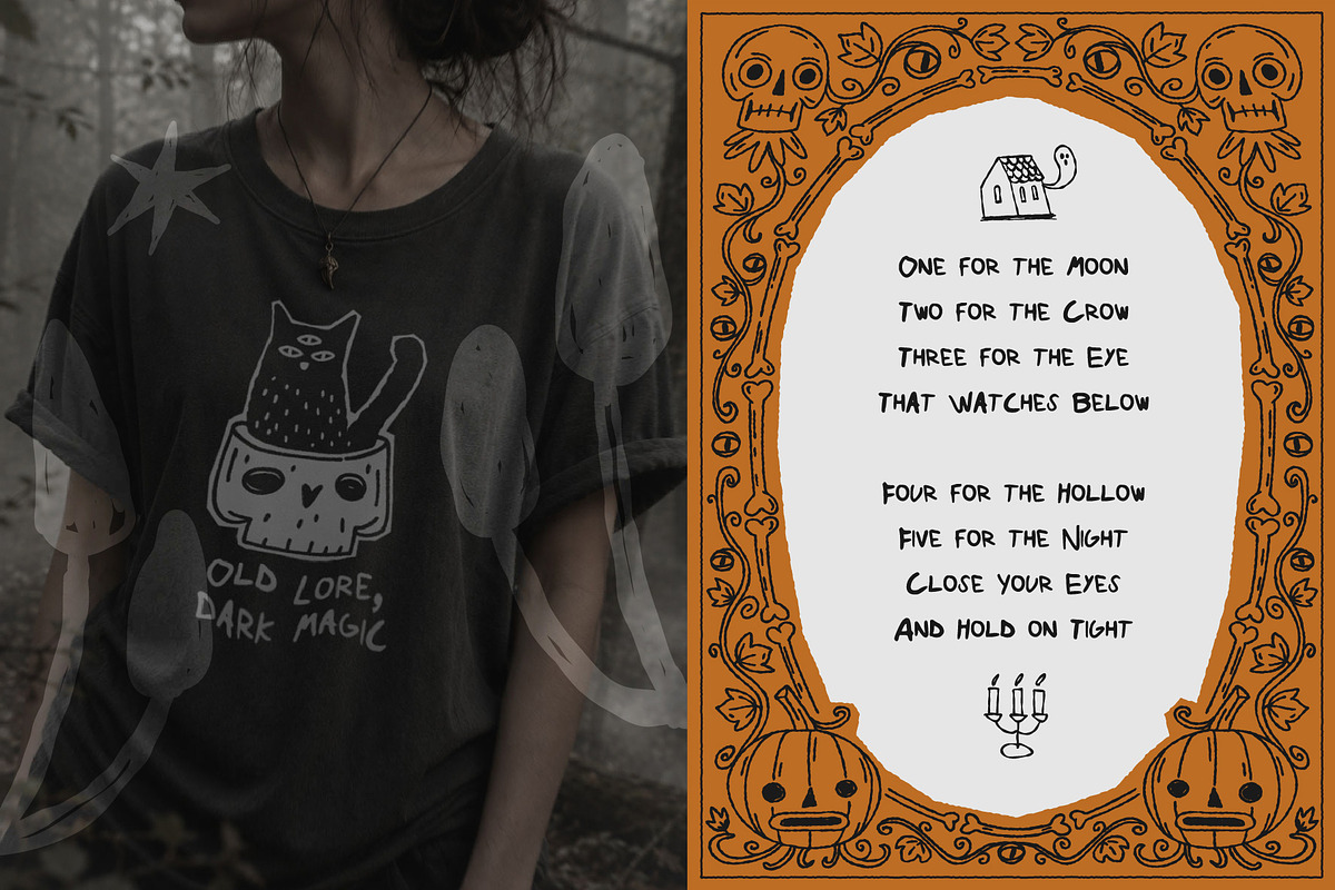 Haunted Hollow: Halloween Kit., a Seasonal Illustration by Red Monkey (Photo 7 of 11)