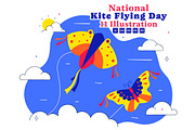 11 National Kite Flying Day, a Person Illustration by denayunebgt (Thumbnail 1 of 5)