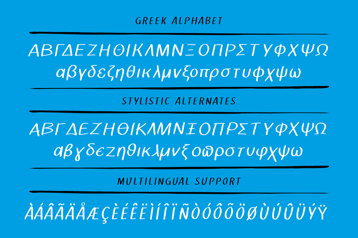 Theologos handmade brush font preview 8