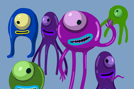 One eyed monsters set