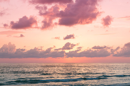 Beautiful pink sunset sky stock photo containing atlantic and background, a Nature Photo by Irina Moskalev