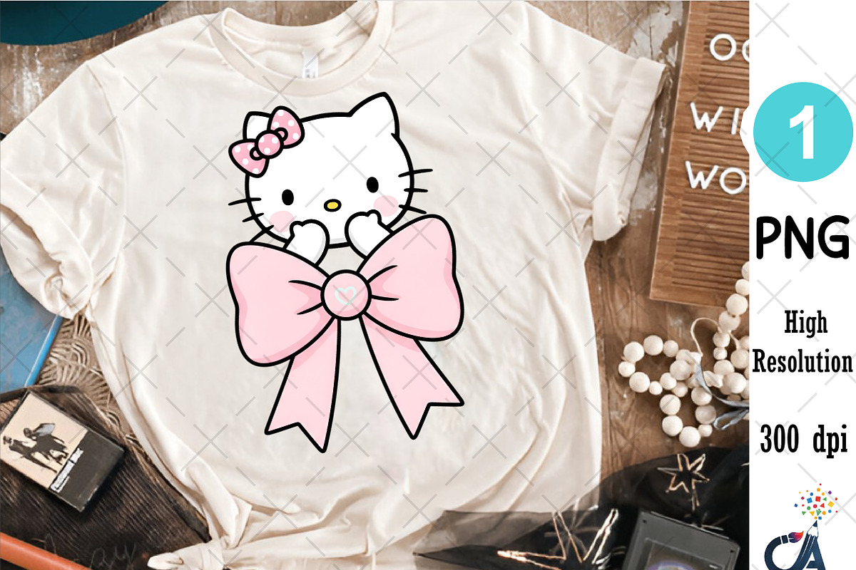 Hello Kitty With Pink Bow Png, an Illustration by Creative Art (Photo 4 of 6)