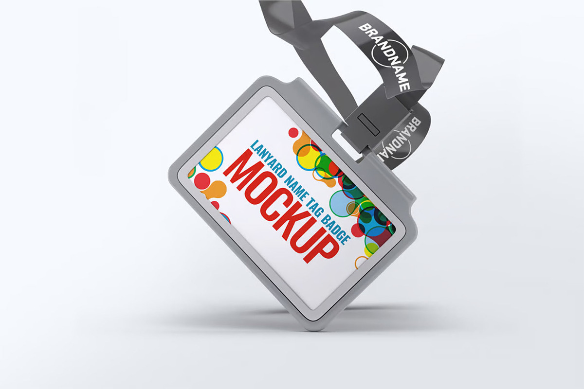 Lanyard Name Tag Badge Mock-Up, an Advertising Mockup by DesignRushMarket (Photo 7 of 10)