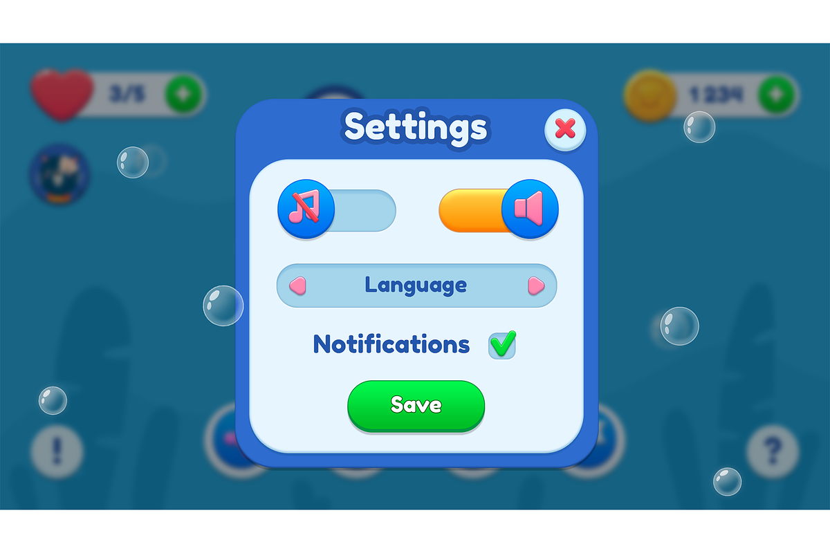 Casual GUI Mobile game UI pack, an Icon by KartInnka (Photo 19 of 24)