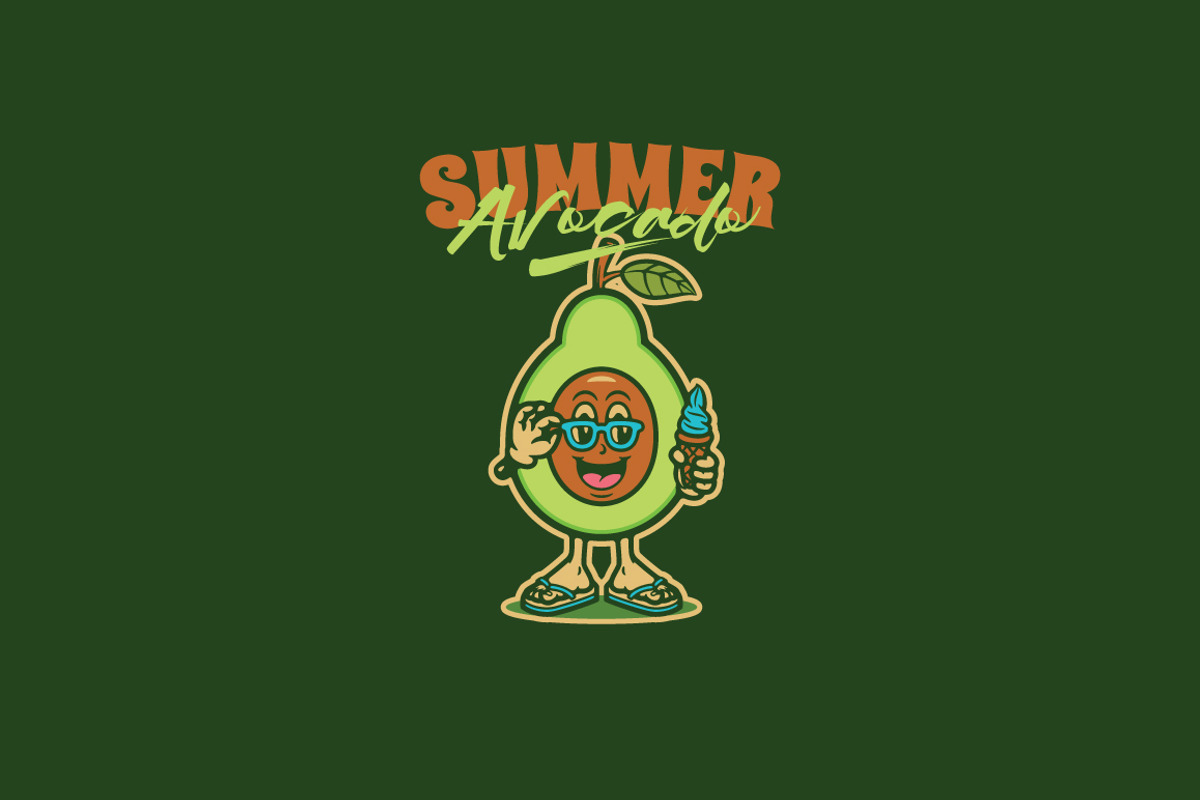 Summer Avocado Logo Template, a Branding & Logo Template by Kreasi Malam (Photo 2 of 4)