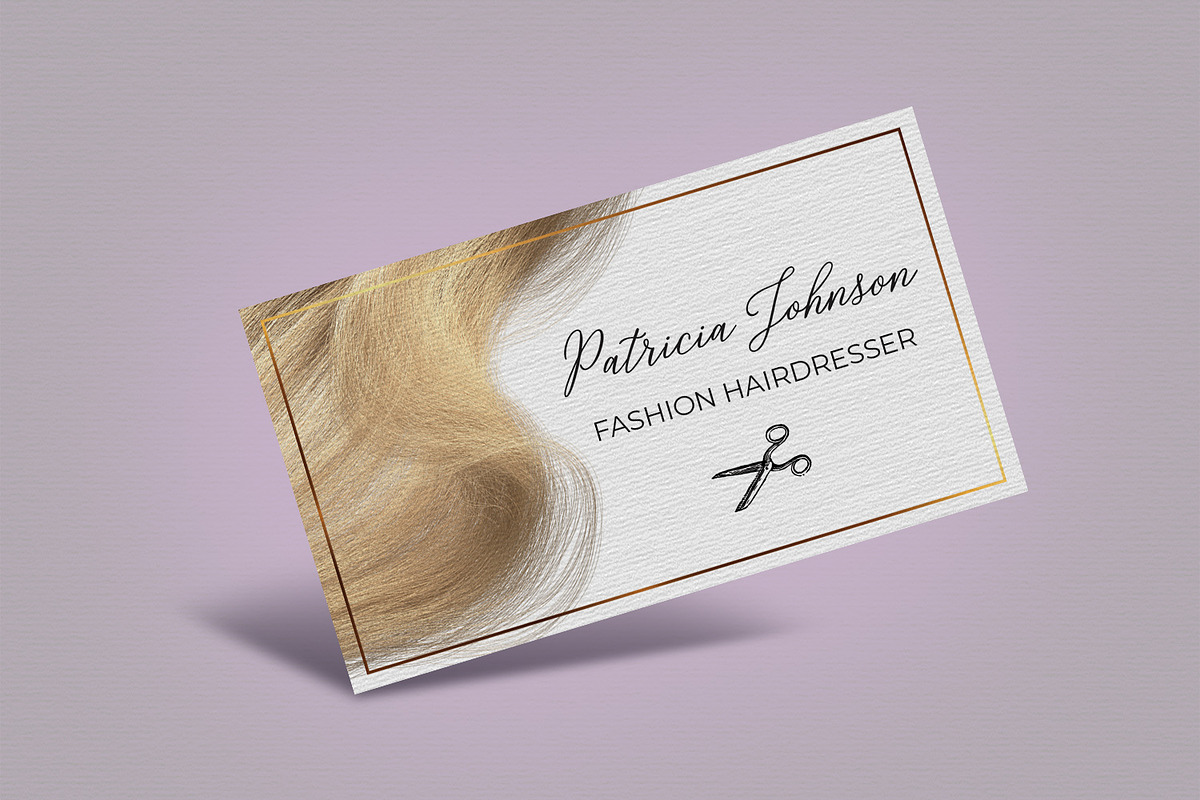 Fashion Hairdresser Business Card, a Business Card Template by Kseniya-Omega (Photo 4 of 4)