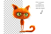 Quirky Cat Clipart, Vol 1, 52 PNG, an Animal Illustration by EllyandLima (Thumbnail 2 of 8)