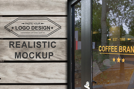 Window Sign Logo Mockup