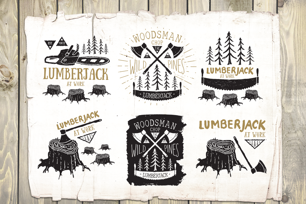 Lumberjack illustrations set, an Object Graphic by Lemon Workshop (Photo 2 of 4)