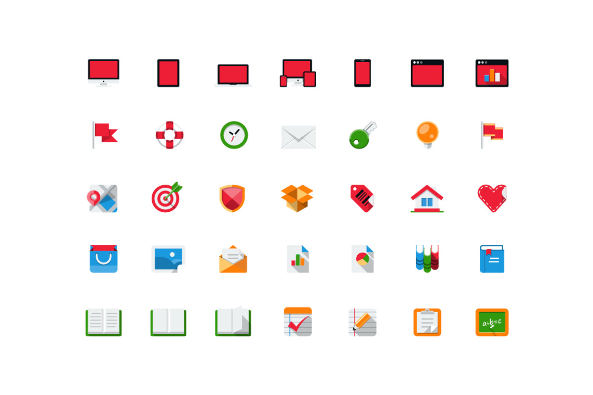 Flat icons preview 3