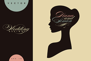 Female face silhouette in profile