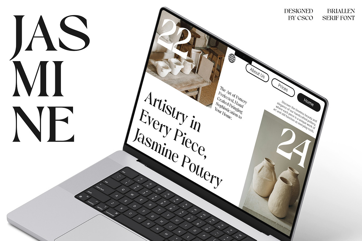 Briallen – Elegant Font, a Serif Font by Craft Supply Co. (Photo 6 of 8)