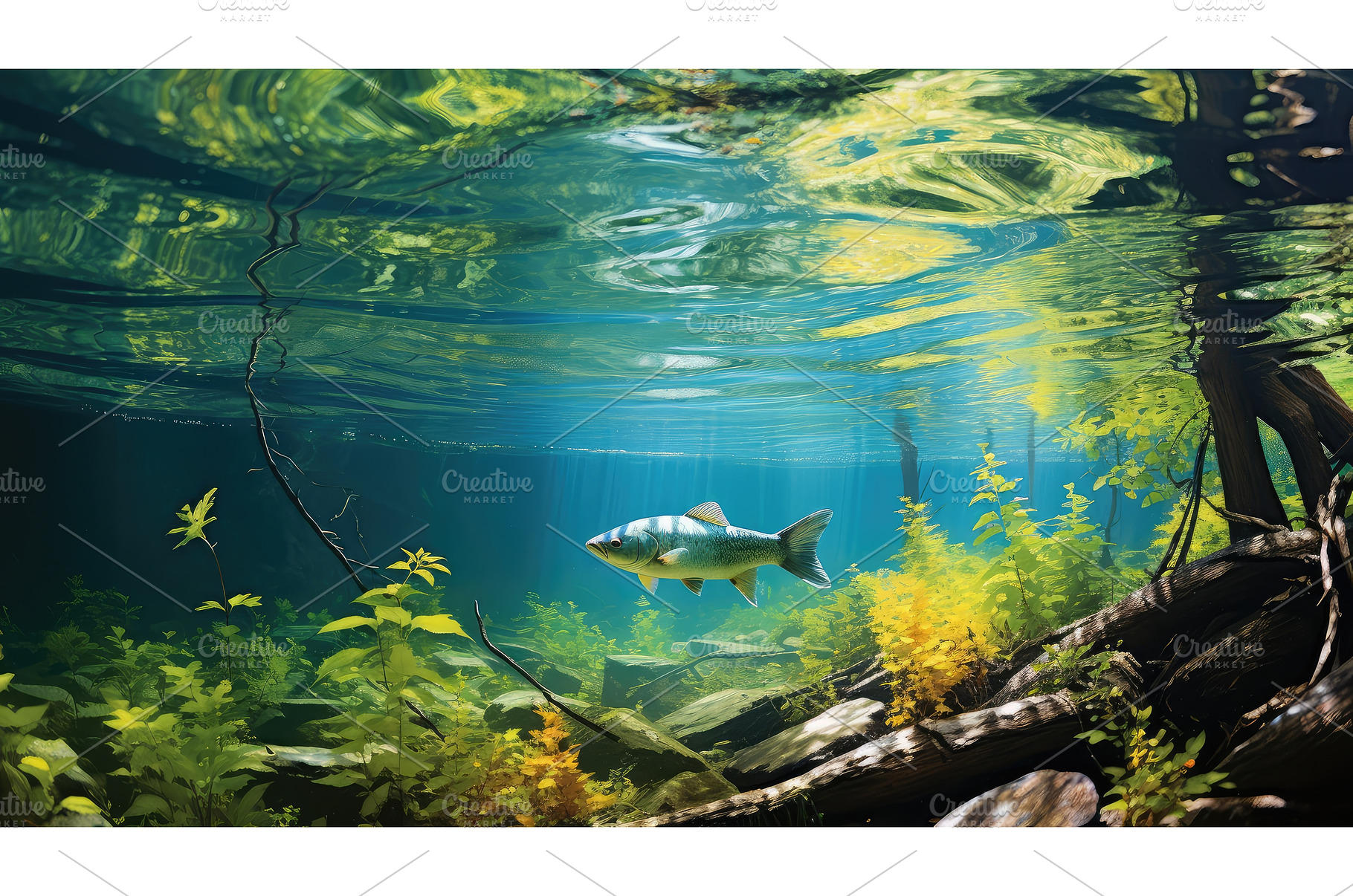 nature lake landscape ai generated, an Animal Photo by pikepicture