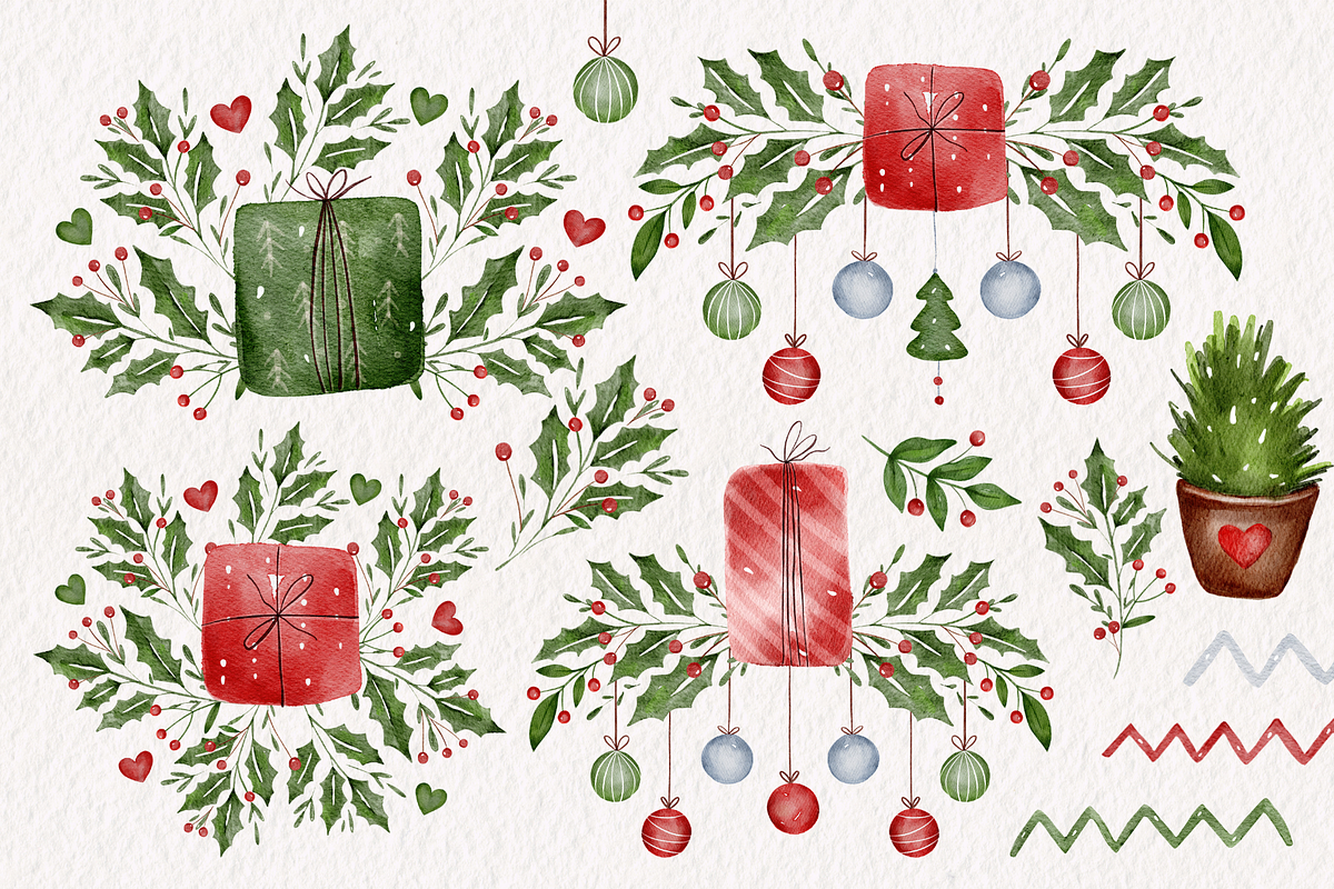 Watercolor Christmas Gnome Bundle, a Seasonal Illustration by Red Ink (Photo 9 of 10)