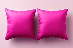 Soft colorful pillows in trendy Pink, an Industrial Photo by LOGOCREATIVE