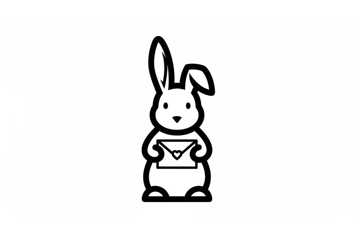Cute Bunny Love Silhouette Icons, an Illustration by Creativeshirt (Photo 49 of 51)