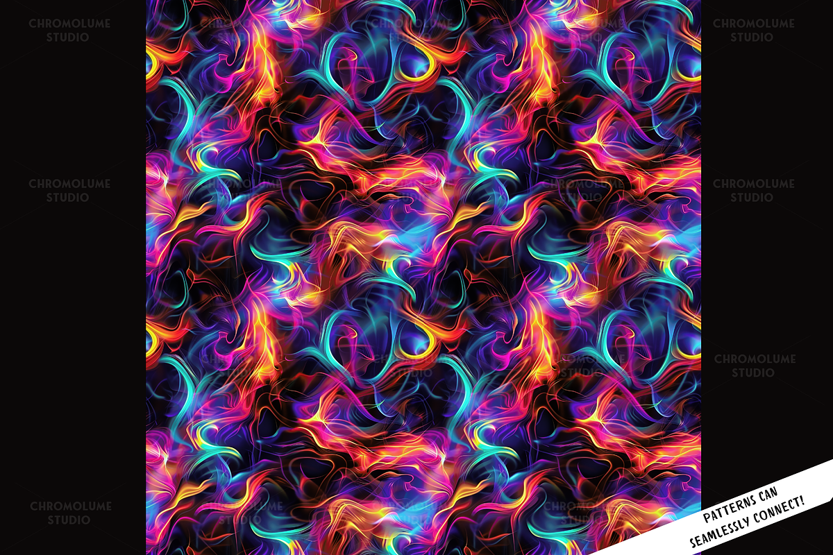 Luminous Blaze Digital Paper, a Pattern Graphic by Chromolume Studio (Photo 9 of 28)