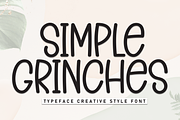 Simple Grinches | Script Font, a Script Font by Scratchones (Thumbnail 1 of 8)